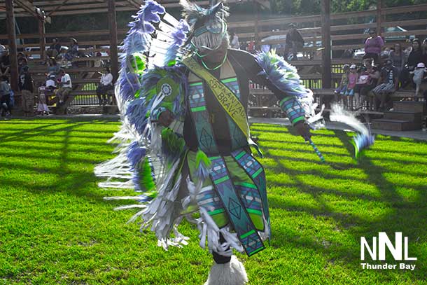 Clyde Moonias at National Aboriginal Day at Fort William First Nation