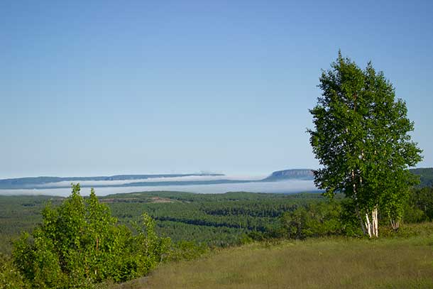 The view from the Lookout at Mount McKay or Anemki Wajiw