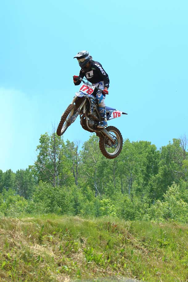   Collin Maronese (178) catching big air at the KBMX track - Photo by Guy Gascoigne