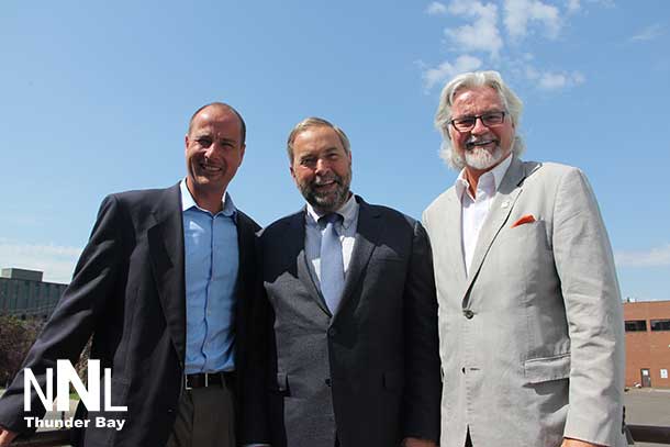 Andrew Foulds, TBSN, Tom Mulcair NDP Leader, John Rafferty MP TBRR