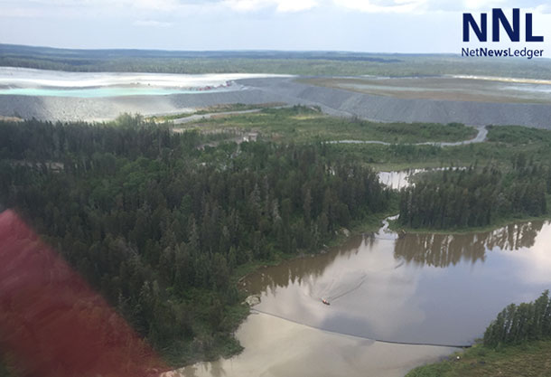 Tailings Pond at North American Palladium's Lac Des Mille Lac Mine