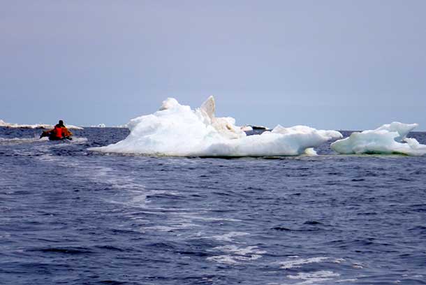 Ranger Hunter amidst the ice