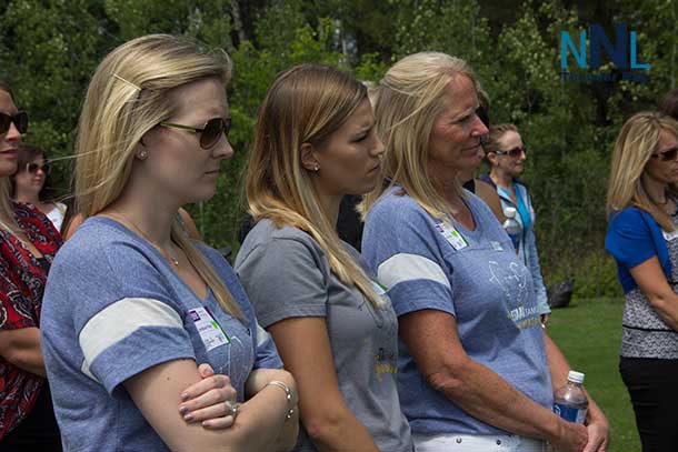 The Staal Ladies were taking in the golf clinic and listening carefully, could the Staal men be now facing serious challenges?