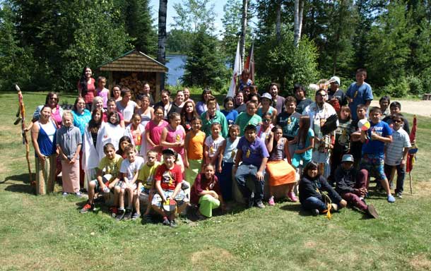 The Ninth Annual Wabun Youth Gathering was held from July 13 to 24 at the Eco Lodge in Elk Lake, Ontario. Pictured are the Wabun Youth Junior participants who took part in the first week of events.