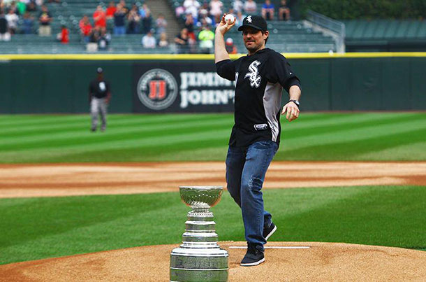 Patrick Sharpe along with the Stanley Cup will be on hand on Sunday at the Border Cats baseball game
