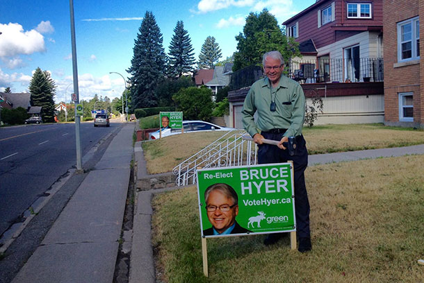 Thunder Bay Superior North MP Bruce Hyer hitting the campaign trail