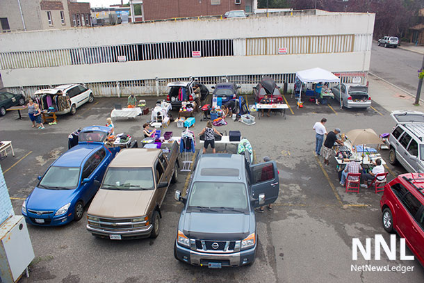 From 11am to 3PM at The Hub on May Street, or the back parking lot on Brodie Street there is a tailgate sale happening