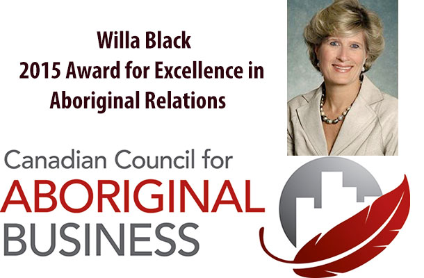 Willa Black is the winner of the 2015 Award for Excellence in Aboriginal Relations 