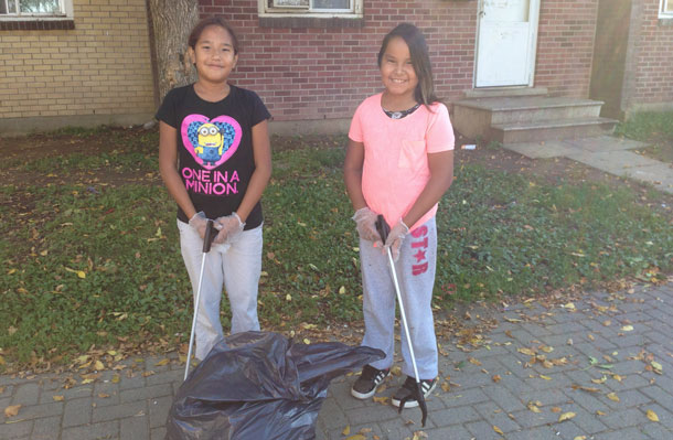 Limbrick youth engaged in grassroots neighbourhood improvements with today's fall clean up