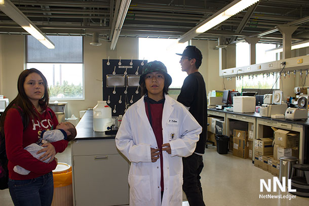 A tour of the Lab on the third floor of the NOSM engaged youth from Limbrick