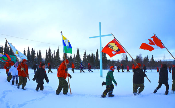 Remembrance Day in Peawanuck First Nation with Third Canadian Rangers