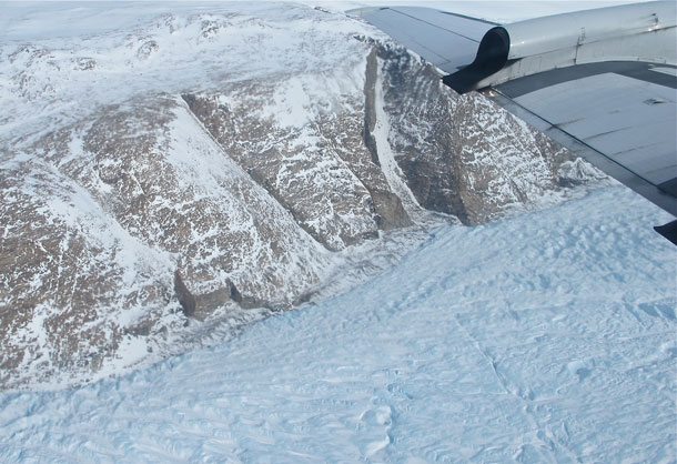 Image from NASA Operation Ice Bridge - Greenland Glacier