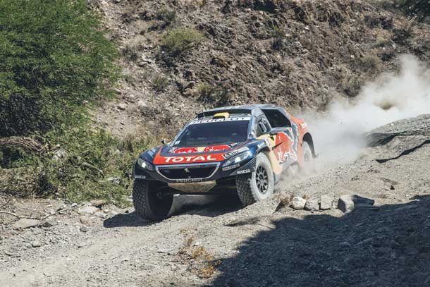 Stephane Peterhansel (FRA) from Team Peugeot Total  performs during stage 8 of Rally Dakar 2016 from Salta to Belen, Argentina on January 11, 2016. // Flavien Duhamel/Red Bull Content Pool 