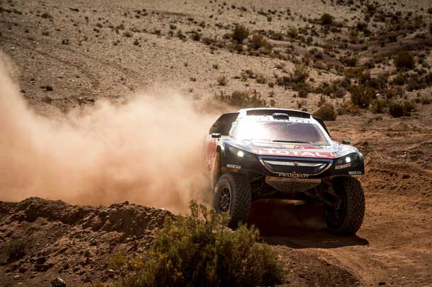 Carlos Sainz (ESP) of Team Peugeot-Total races during stage 07 of Rally Dakar 2016 from Uyuni, Bolivia to Salta, Argentina on January 9, 2016