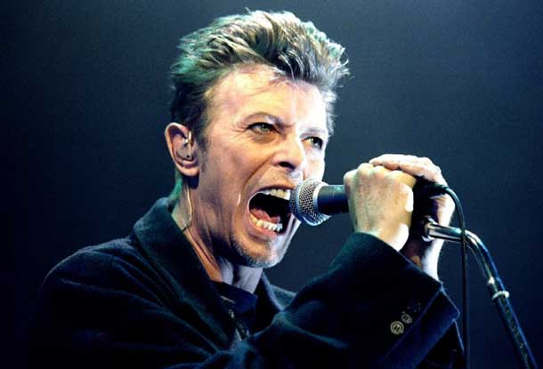 David Bowie performs during a concert in Vienna, Austria in this February 4, 1996 file photo. REUTERS/Leonhard Foeger/Files
