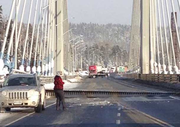 The Nipigon Bridge has heaved and is now closed pending inspection from engineers
