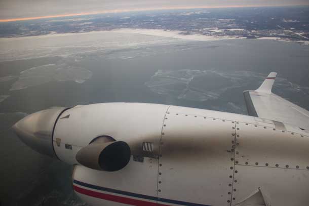 Thunder Bay on March 10th from onboard Wasaya Airways Dash 8 Aircraft