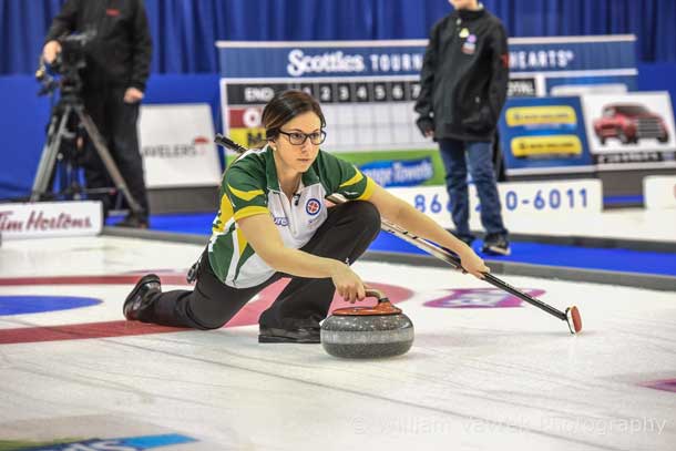 Ashley Sippala, second for Team McCarville, represented Northern Ontario at the 2016 Scotties Tournament of Hearts, placing second overall. When Sippala isn’t training for elite curling bonspiels or competing, she works as a lab technician at Thunder Bay Regional Health Sciences Centre. Photo by William Vavrek Photography