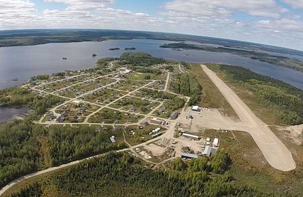 From the air - Ebametoong First Nation