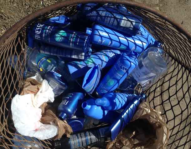 A Twenty Minute Clean up in downtown Fort William included sixty-six empty bottles of hair spray