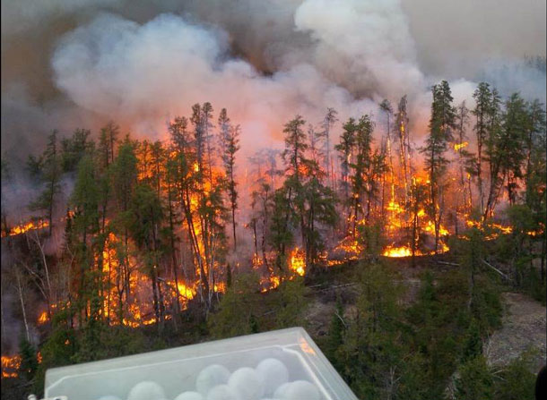 Ontario Ministry of Natural Resources and Forestry personnel with the Aviation, Forest Fire and Emergency Services Program commenced aerial ignition on Kenora District Fire Number 18 as one more method of attack on this aggressive fire.