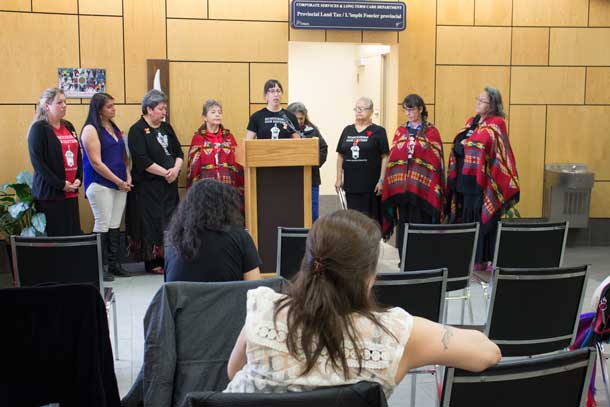 Walking With Our Sisters launched the Red Dress Community Care Program at Thunder Bay City Hall