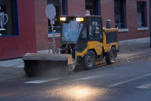 Cleaning the sidewalks and roadway cuts back on dust and makes our city more inviting to walk or shop