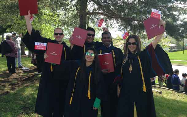 Over 1500 students graduated from Confederation College at the Convocation ceremony held in Thunder Bay on June 3. Back row, left to right: Derek Antoniszyn , Ron Kelly, Tessin Leo, Ashley Nurmela Front row: Chahat Desai