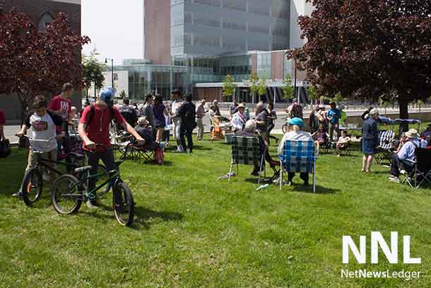 The neighbourhood came together for the picnic, with everyone sharing a good time