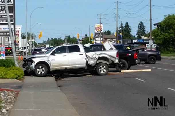 Accident on Arthur Street - Photo supplied.