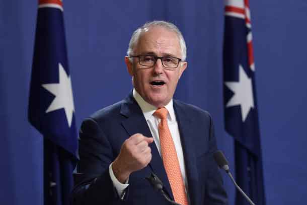 Australian Prime Minister Malcolm Turnbull speaks during a news conference in Sydney, Australia, July 10, 2016. AAP/Paul Miller//via REUTERS