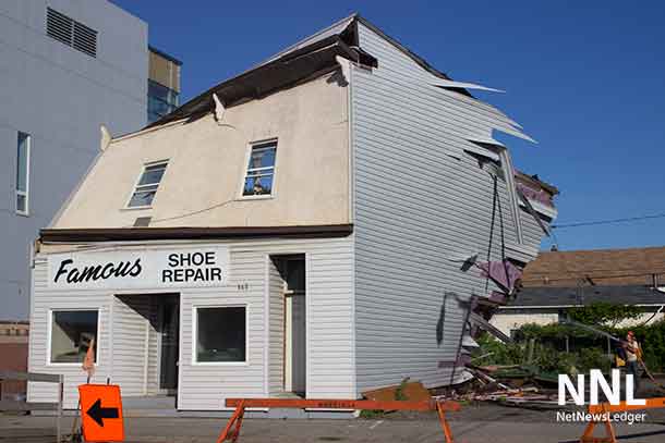 Famous Shoe Repair on Simpson Street was demolished on July 9 2016