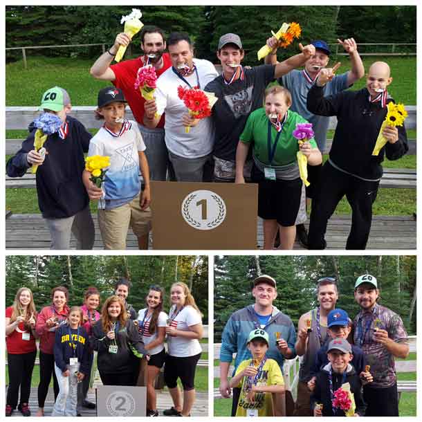 First, second, and third place at the Camp Quality Olympic Games