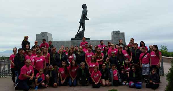 Camp Quality Group Shot at Terry Fox Monument
