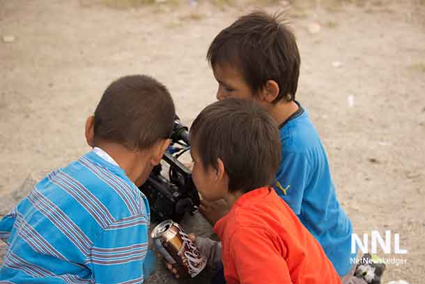 Future Kasabonika / NetNewsLedger Video Reporters working on a story 