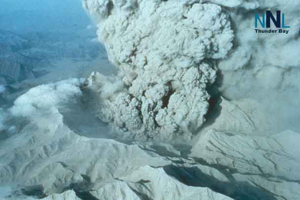 The caldera of Mount Pinatubo on June 22, 1991. - IMAGE USGS