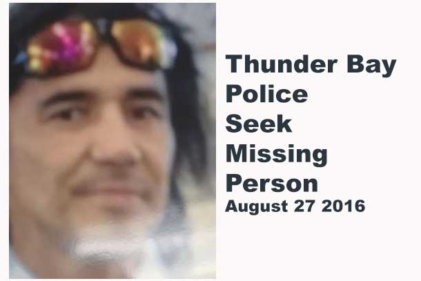Thunder Bay Police are Seeking the whereabouts of Joseph Taylor