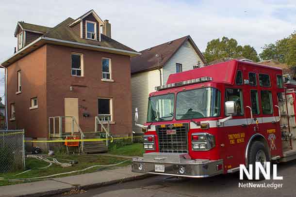 A basement fire in the 200 block of Cameron Street caused heavy smoke damage to the house.
