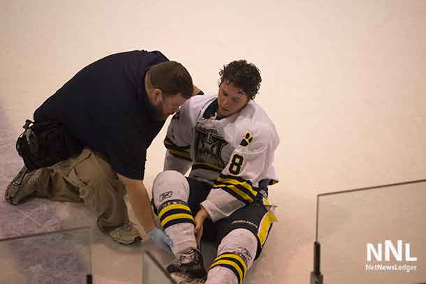 T-Wolves Trainer attends to Billy Jenkins