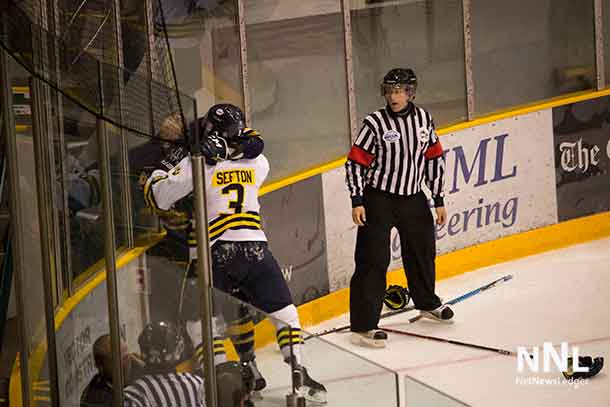 The second period ended with fists flying as the Thunderwolves tried to mix it up with the Pronghorns