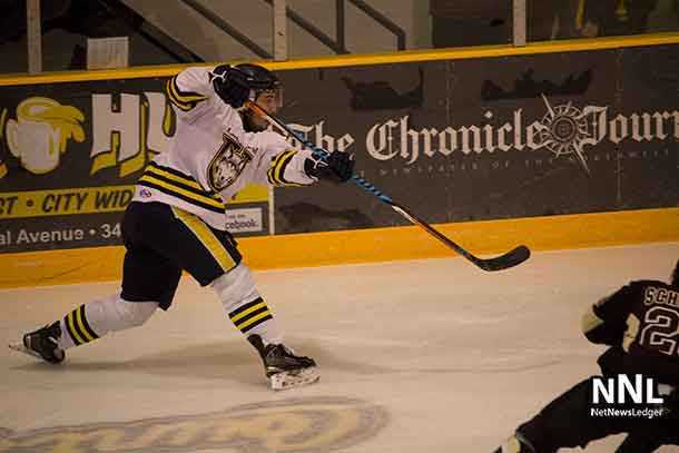 Cody Alcock for the Thunderwolves played a solid game against the Bisons