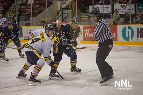 Intensity on ice as #4 for the Thunderwolves fights for position over #12 of the Pronghorns