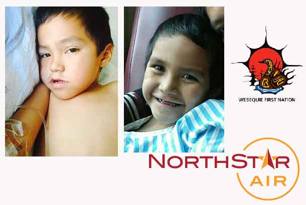 Five-year-old Aidan Jacob, a Webequie First Nation member, has just been diagnosed with a form of cancer