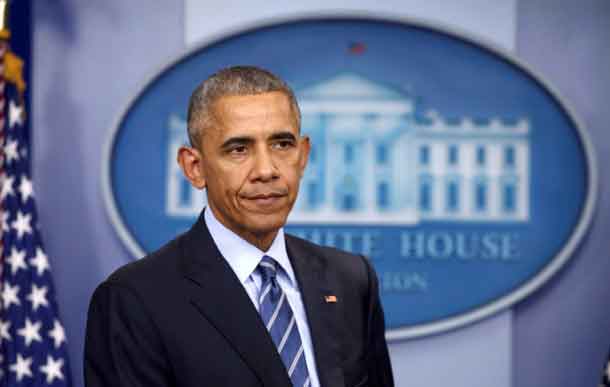 U.S. President Barack Obama listens as he participates in his last news conference of the year at the White House in Washington, U.S., December 16, 2016.   REUTERS/Carlos Barria