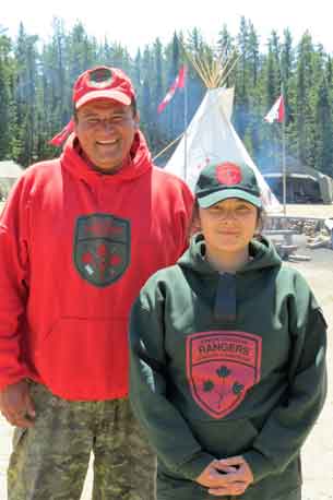 Canadian Ranger with Junior Canadian Ranger