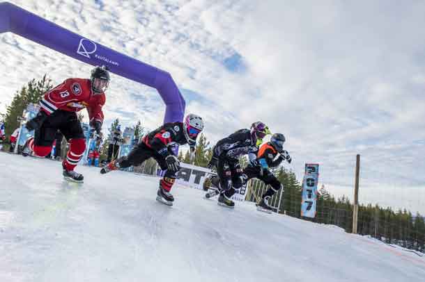 Start of the race in Finland Ice Cross