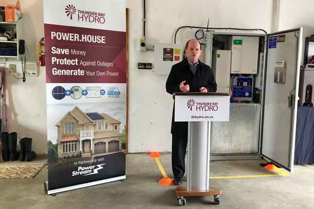 Thunder Bay Hydro announcement on solar powered home
