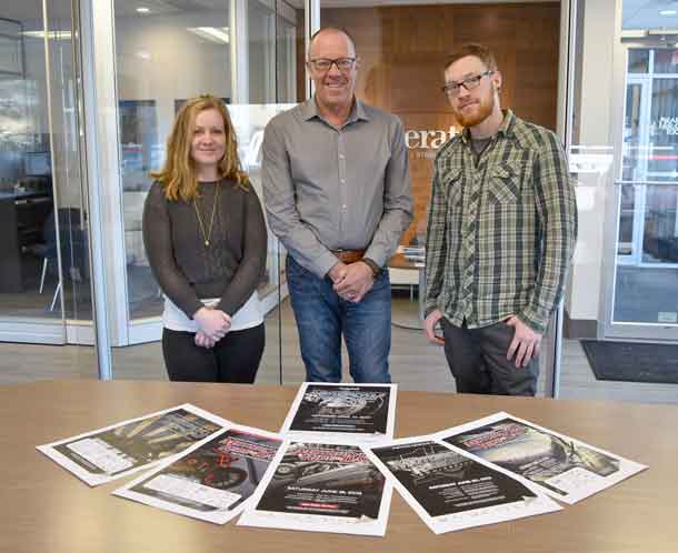 Generator has been a part of the Tbaytel Motorcycle Ride for Dad, presented by WINMAR for 17 years, designing the brand and visual identity that’s helped maintain the event’s momentum. Pictured here, from Generator, are Amanda Phillips, Senior Graphic Designer and Art Director; Barry Smith, Creative Director and Owner; and Jordan Danielsson, Graphic Designer.