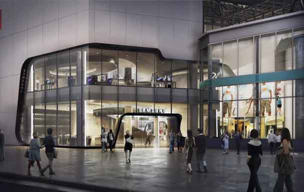 Arriving Summer 2017 at CF Toronto Eaton Centre, the two-level, 21,000 sq. ft. Samsung Experience Store facing Yonge-Dundas Square will bring the Samsung ecosystem to life (Samsung Electronics Canada)