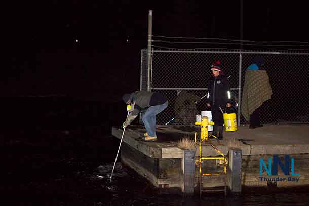 The fishing docks along the Current River were busy with fishers out harvesting smelts